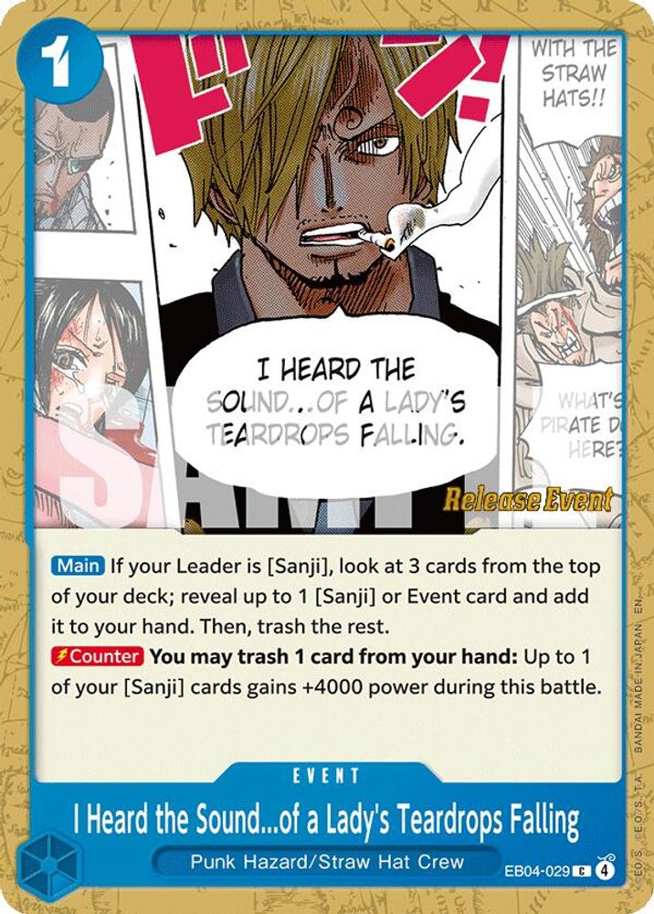 I Heard the Sound...of a Lady's Teardrops Falling One Piece TCG Card