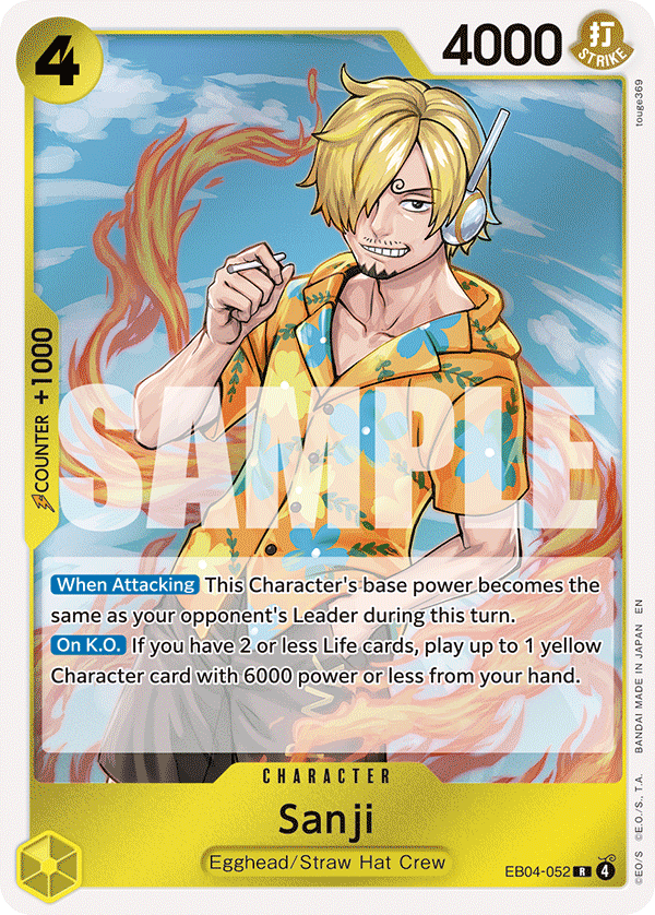 Sanji One Piece TCG Card