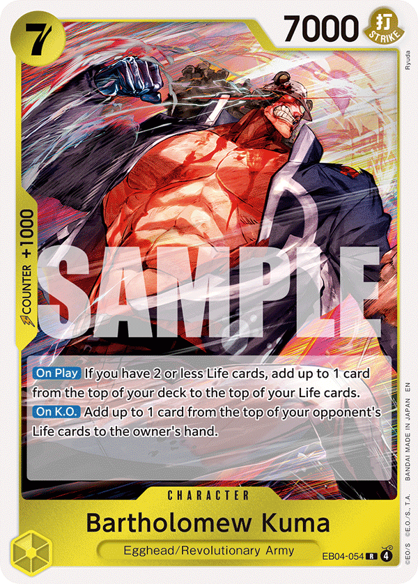 Bartholomew Kuma One Piece TCG Card