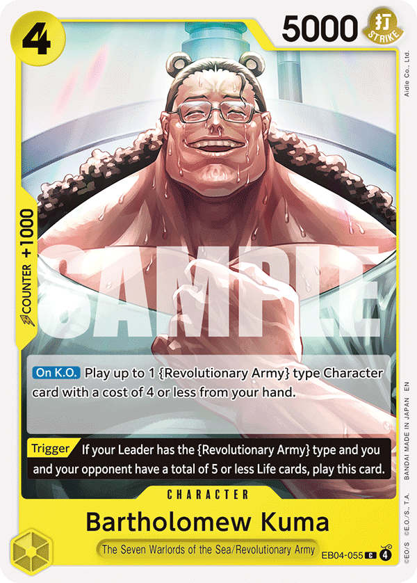 Bartholomew Kuma One Piece TCG Card