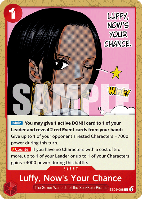 Luffy, Now's Your Chance One Piece TCG Card