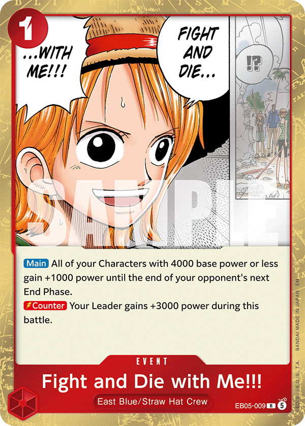 Fight and Die with Me!!! One Piece TCG Card