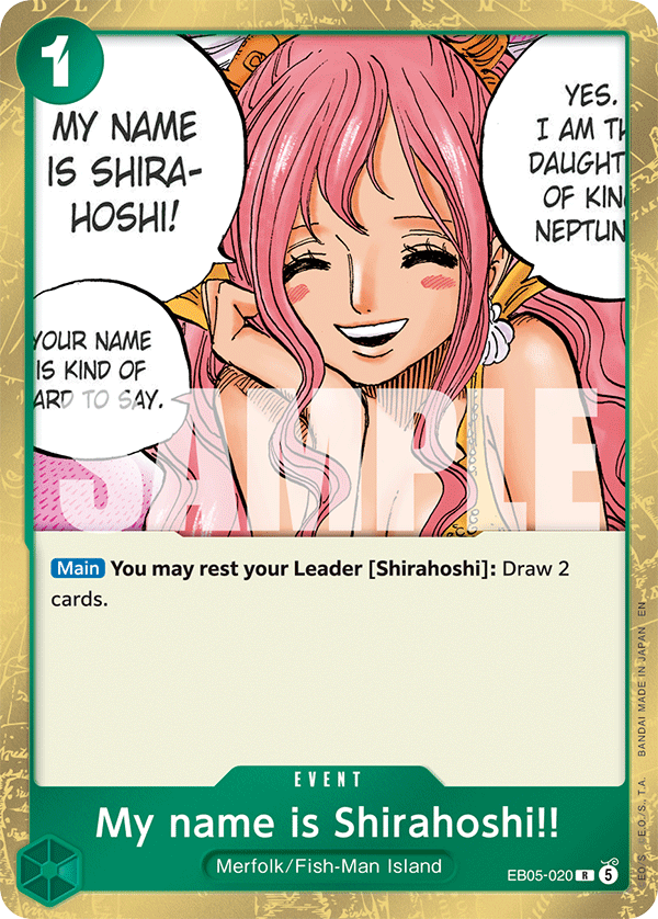 My name is Shirahoshi!! One Piece TCG Card