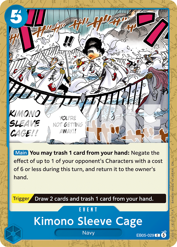 Kimono Sleeve Cage One Piece TCG Card