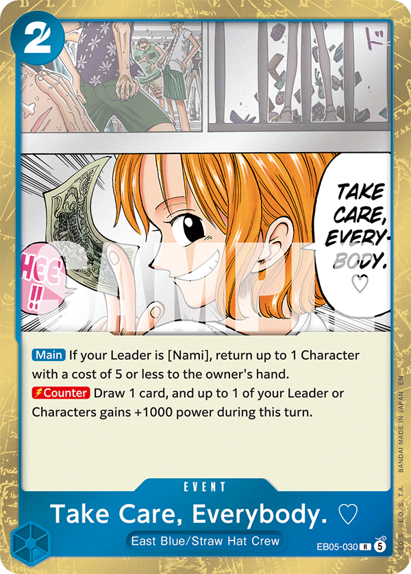 Take Care, Everybody. ♡ One Piece TCG Card