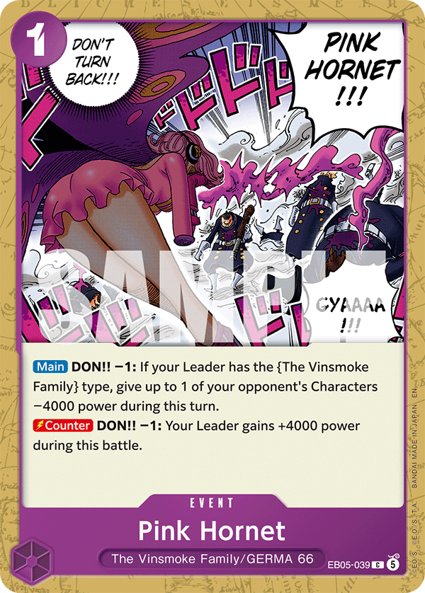 Pink Hornet One Piece TCG Card