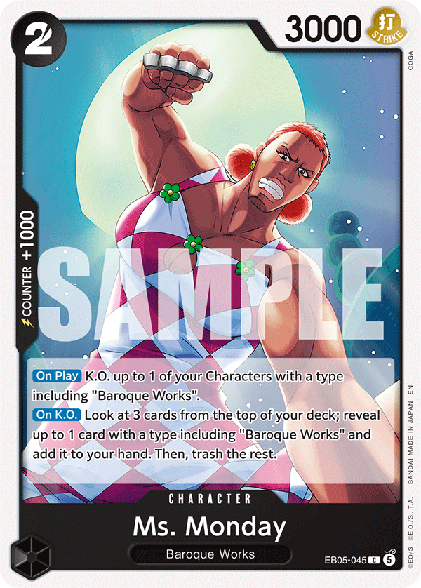 Ms. Monday One Piece TCG Card