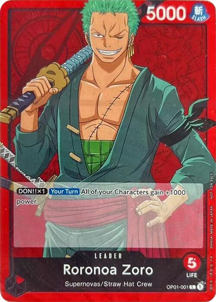 Roronoa Zoro One Piece TCG Card