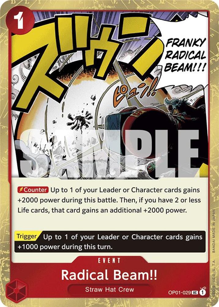 Radical Beam!! One Piece TCG Card