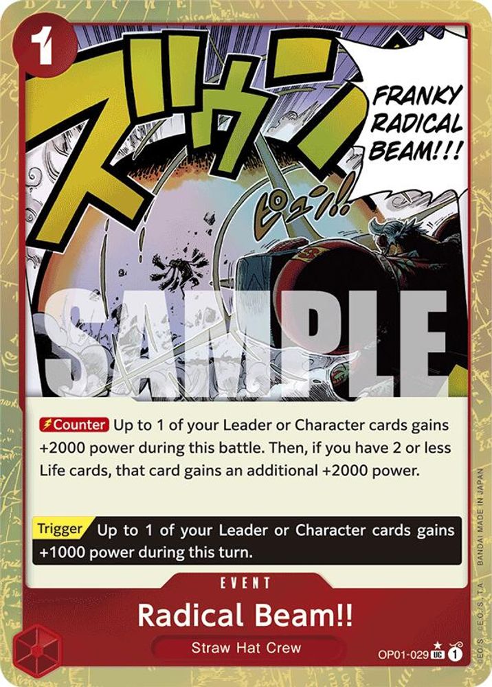 Radical Beam!! One Piece TCG Card