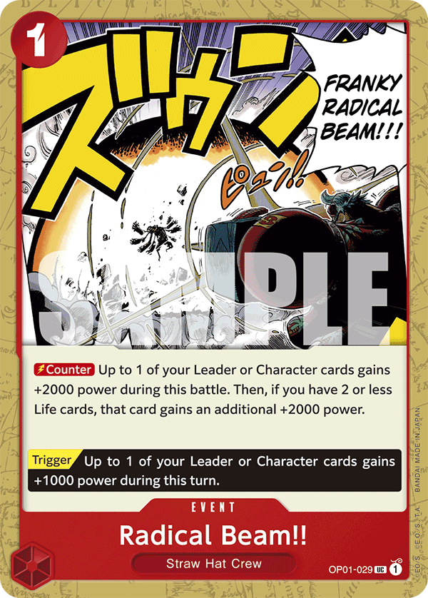 Radical Beam!! One Piece TCG Card