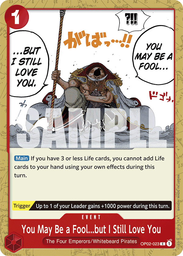 You May Be a Fool...but I Still Love You One Piece TCG Card