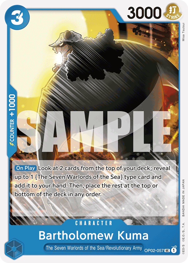 Bartholomew Kuma One Piece TCG Card