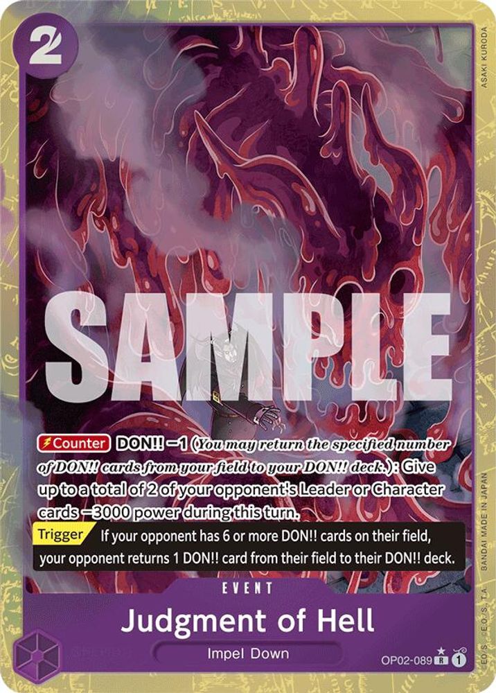 Judgment of Hell One Piece TCG Card