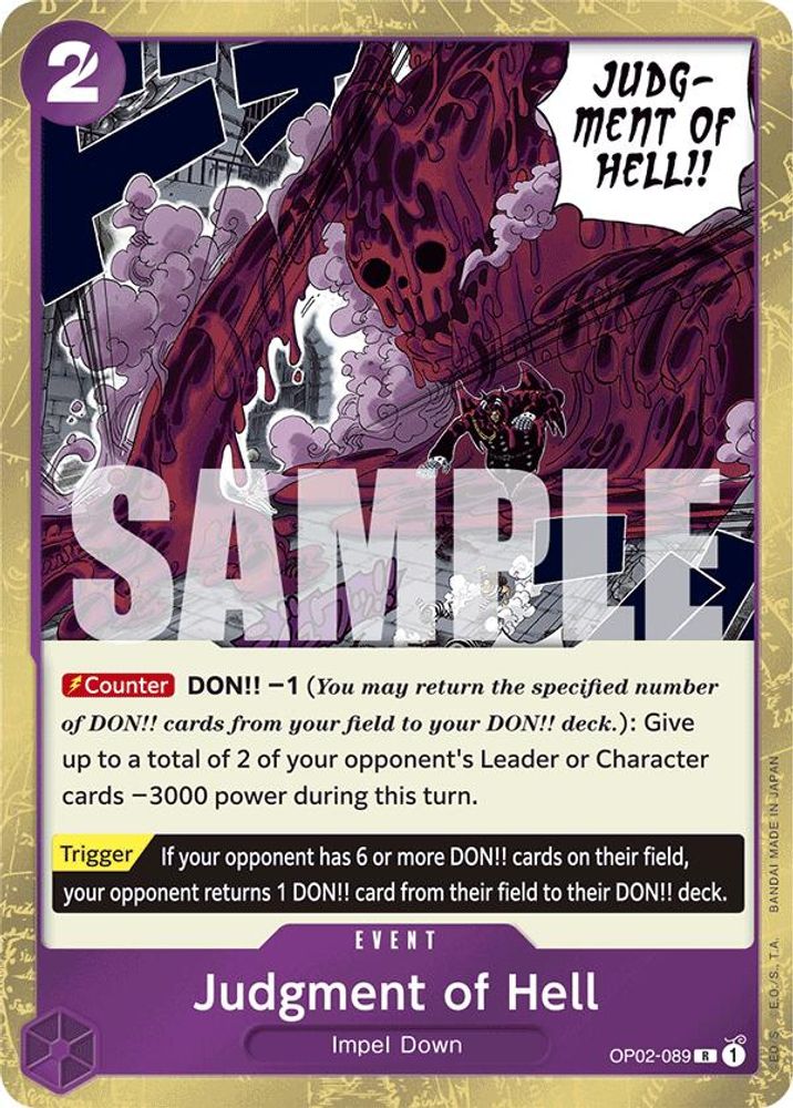 Judgment of Hell One Piece TCG Card