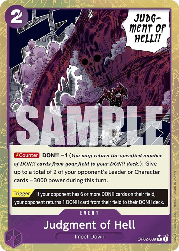 Judgment of Hell One Piece TCG Card