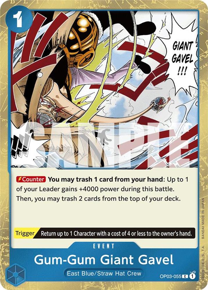 Gum-Gum Giant Gavel One Piece TCG Card