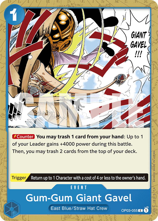 Gum-Gum Giant Gavel One Piece TCG Card