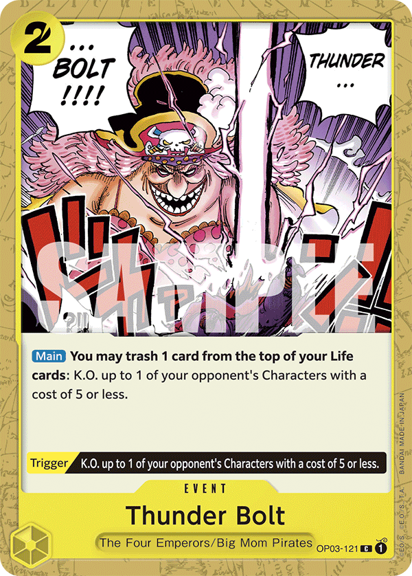 Thunder Bolt One Piece TCG Card