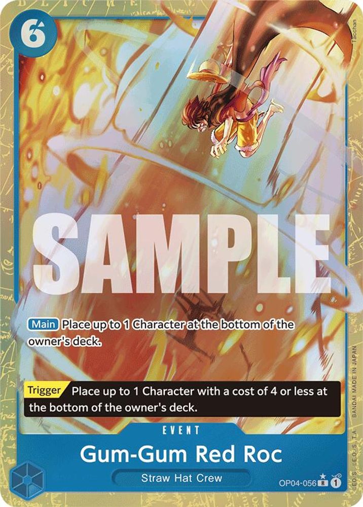 Gum-Gum Red Roc One Piece TCG Card