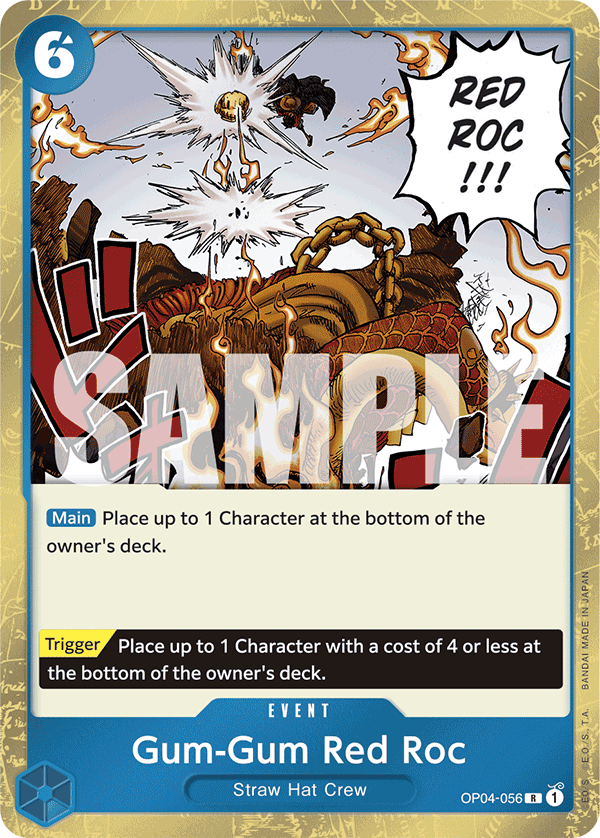 Gum-Gum Red Roc One Piece TCG Card