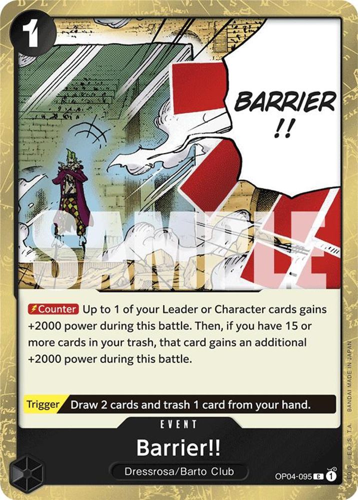 Barrier!! One Piece TCG Card