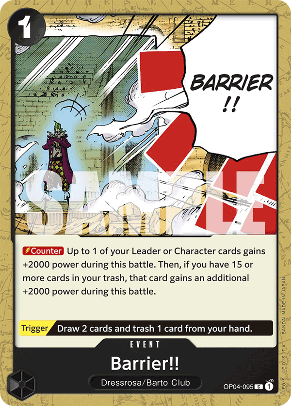 Barrier!! One Piece TCG Card