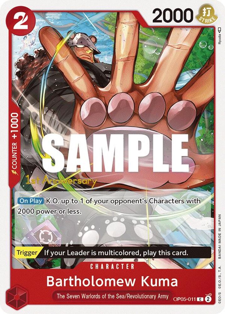 Bartholomew Kuma One Piece TCG Card