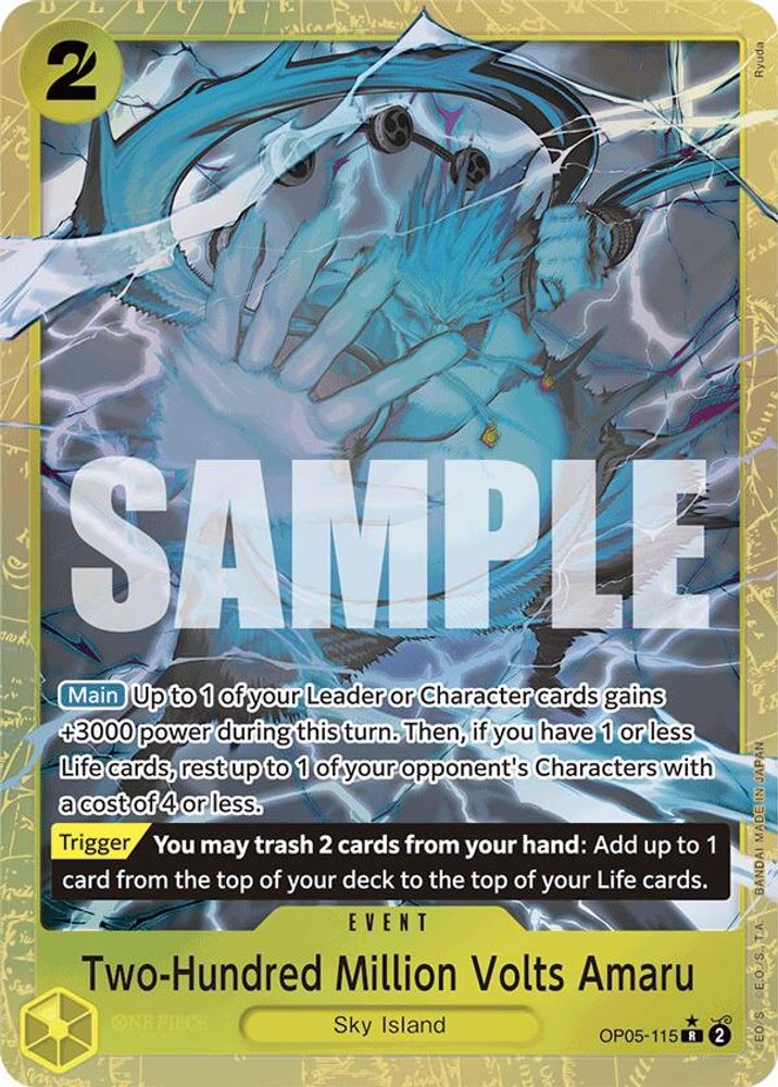 Two-Hundred Million Volts Amaru One Piece TCG Card