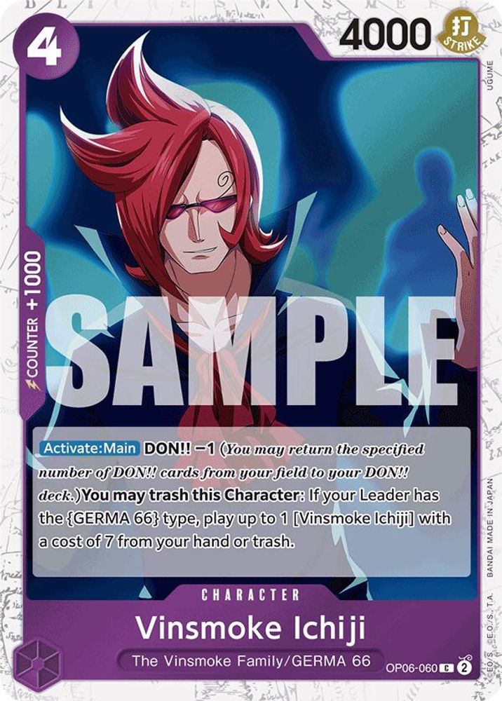 Vinsmoke Ichiji One Piece TCG Card