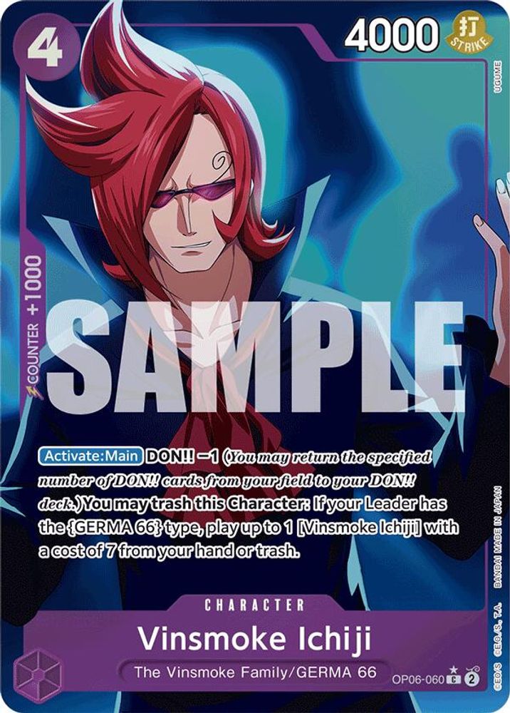Vinsmoke Ichiji One Piece TCG Card