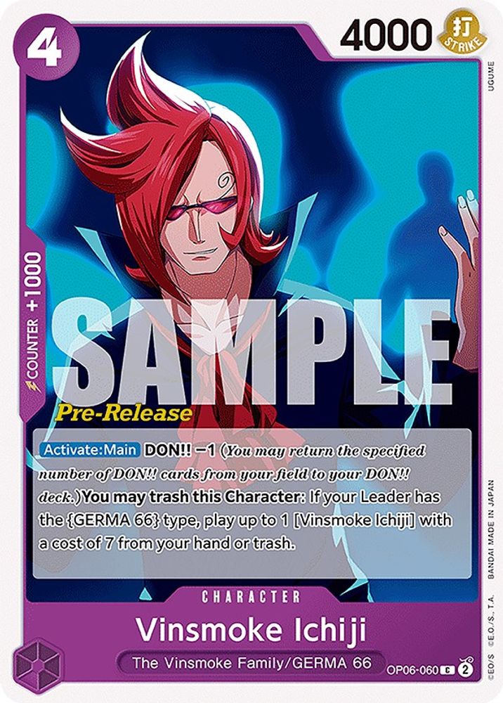 Vinsmoke Ichiji One Piece TCG Card