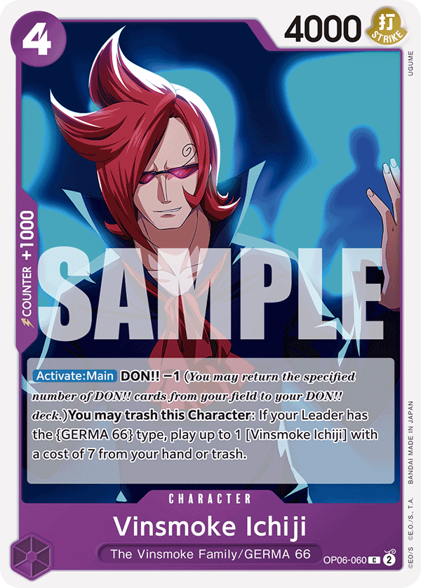 Vinsmoke Ichiji One Piece TCG Card