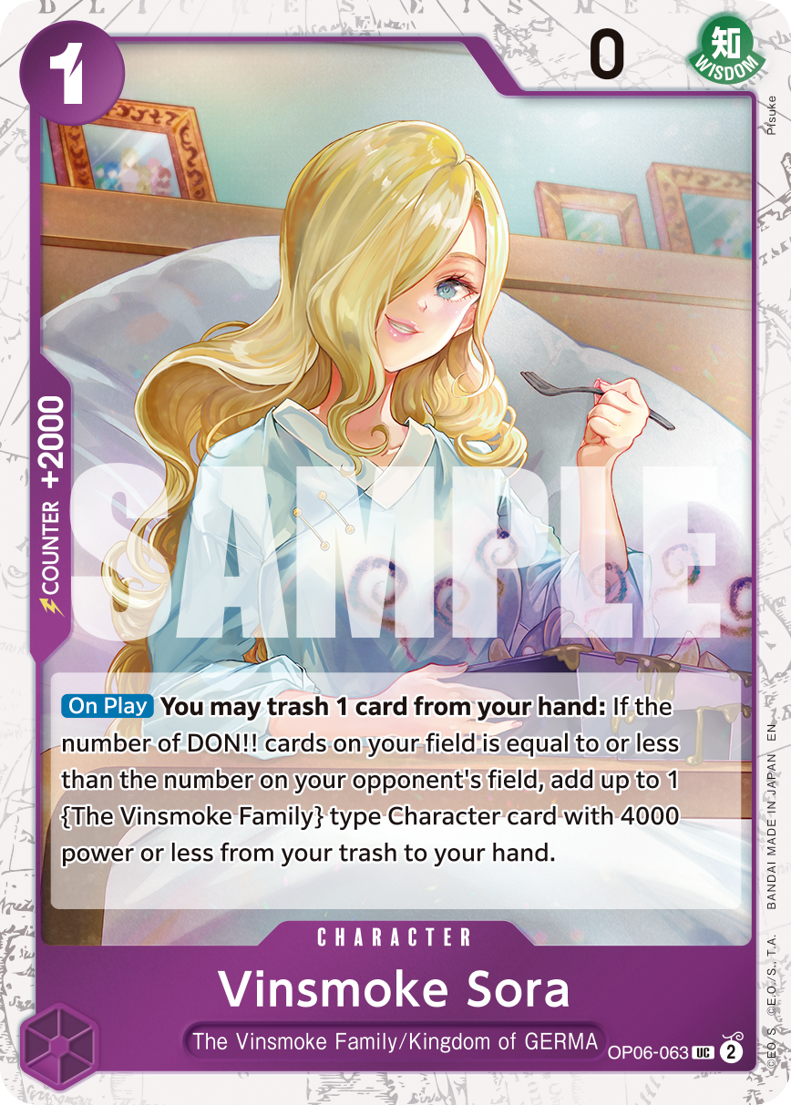 Vinsmoke Sora One Piece TCG Card