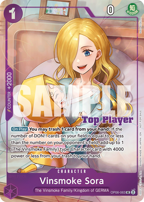 Vinsmoke Sora One Piece TCG Card