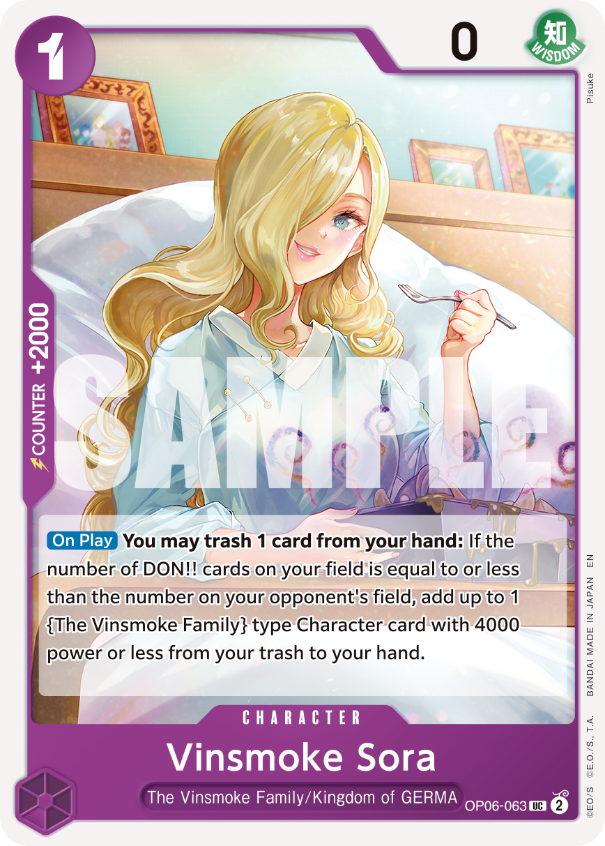 Vinsmoke Sora One Piece TCG Card