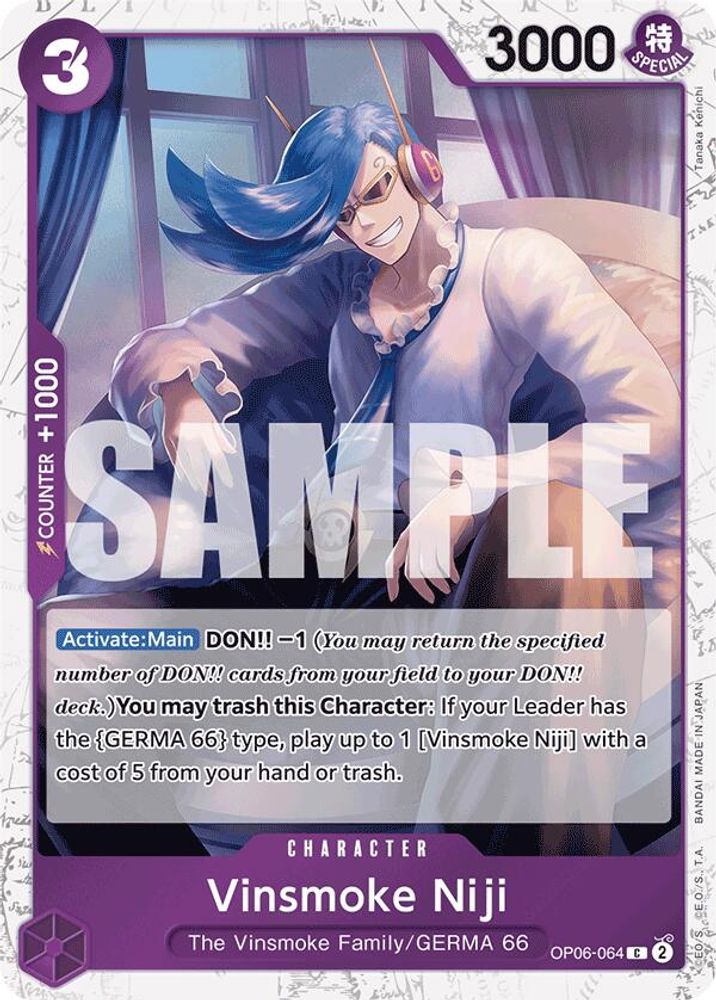 Vinsmoke Niji One Piece TCG Card