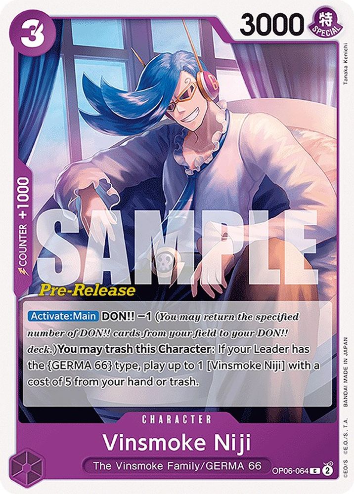Vinsmoke Niji One Piece TCG Card