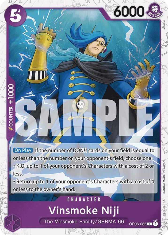 Vinsmoke Niji One Piece TCG Card