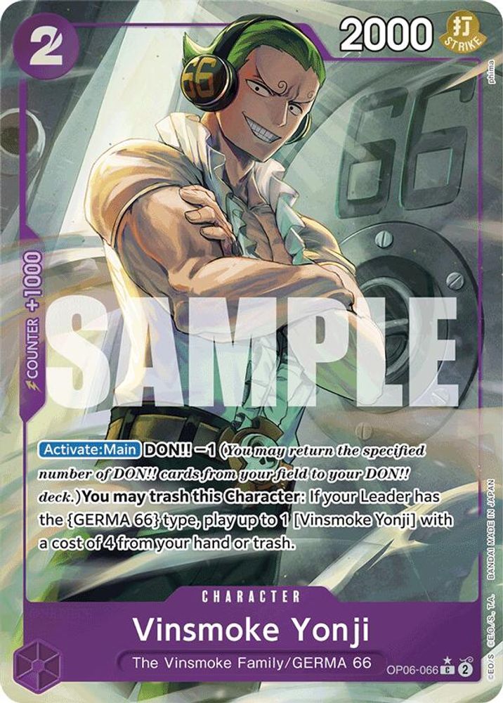 Vinsmoke Yonji One Piece TCG Card