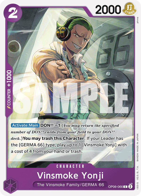 Vinsmoke Yonji One Piece TCG Card