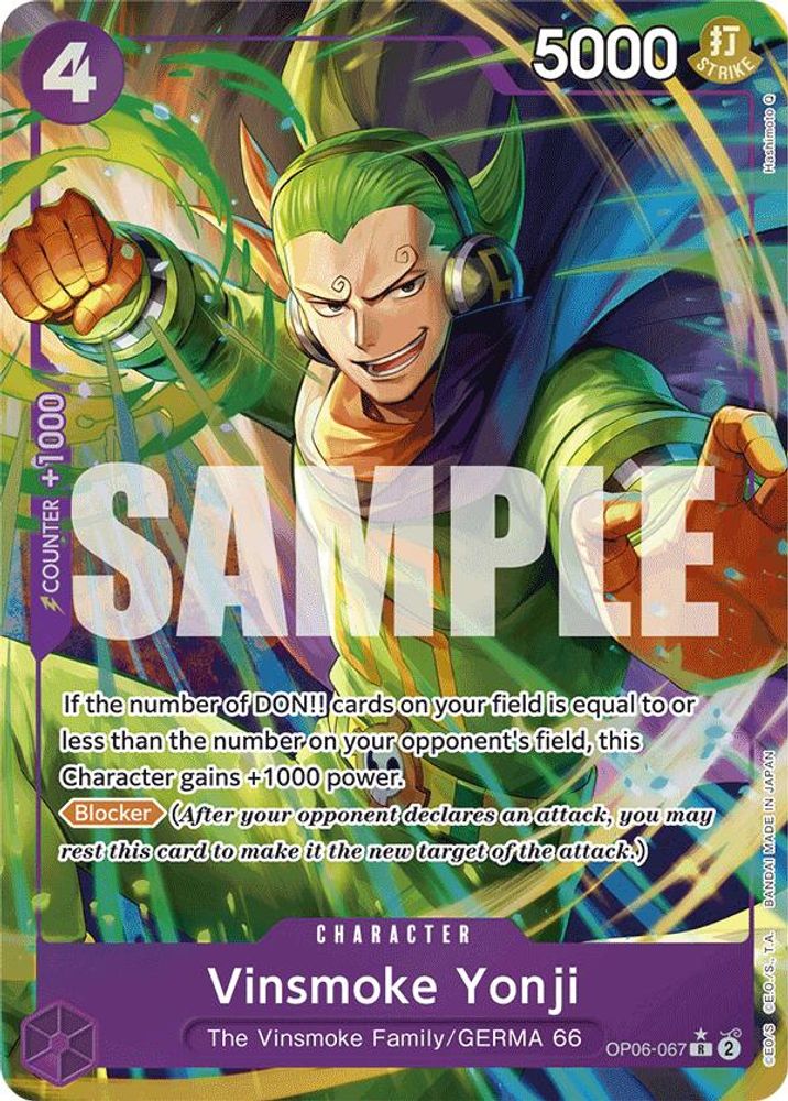 Vinsmoke Yonji One Piece TCG Card