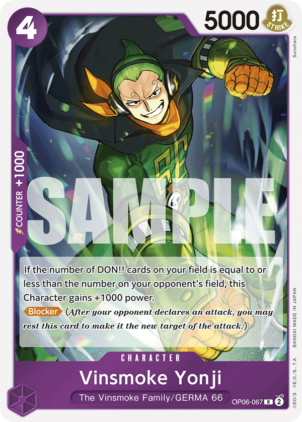 Vinsmoke Yonji One Piece TCG Card