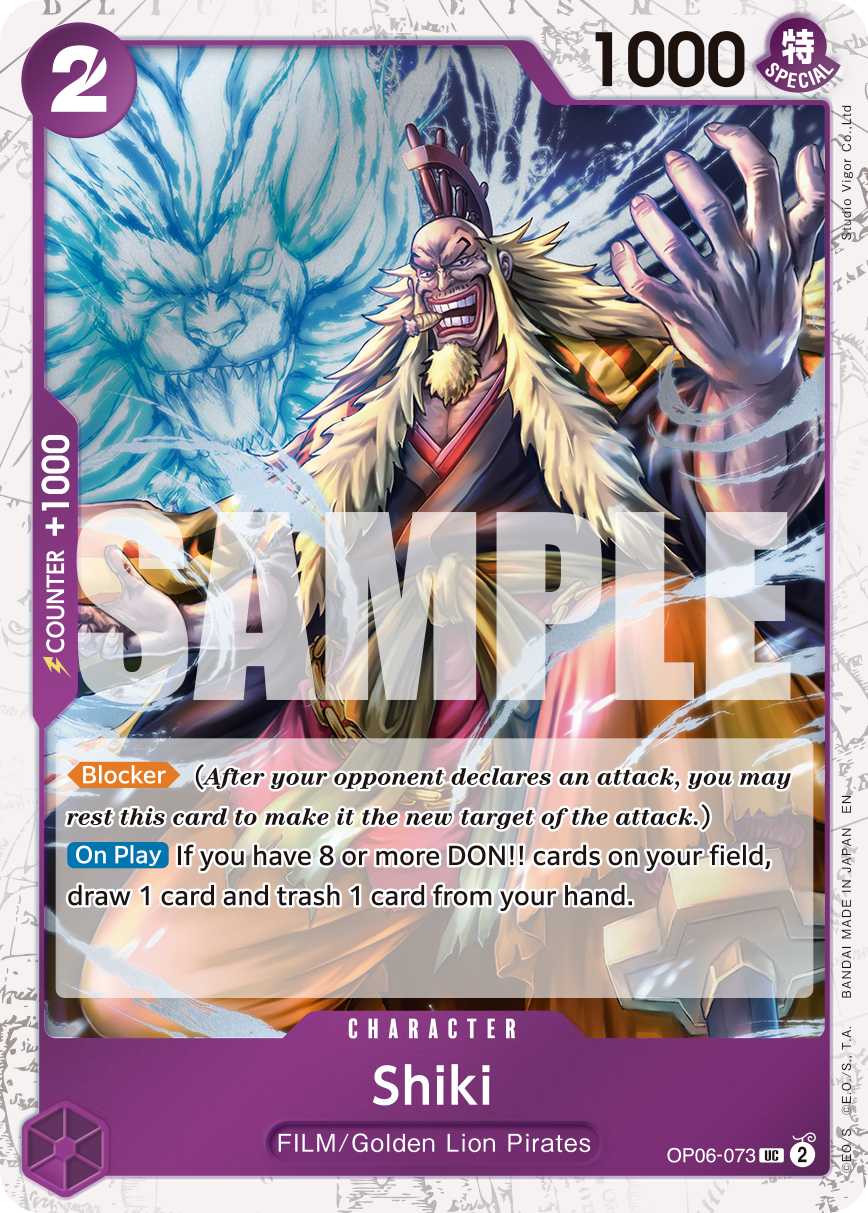Shiki One Piece TCG Card