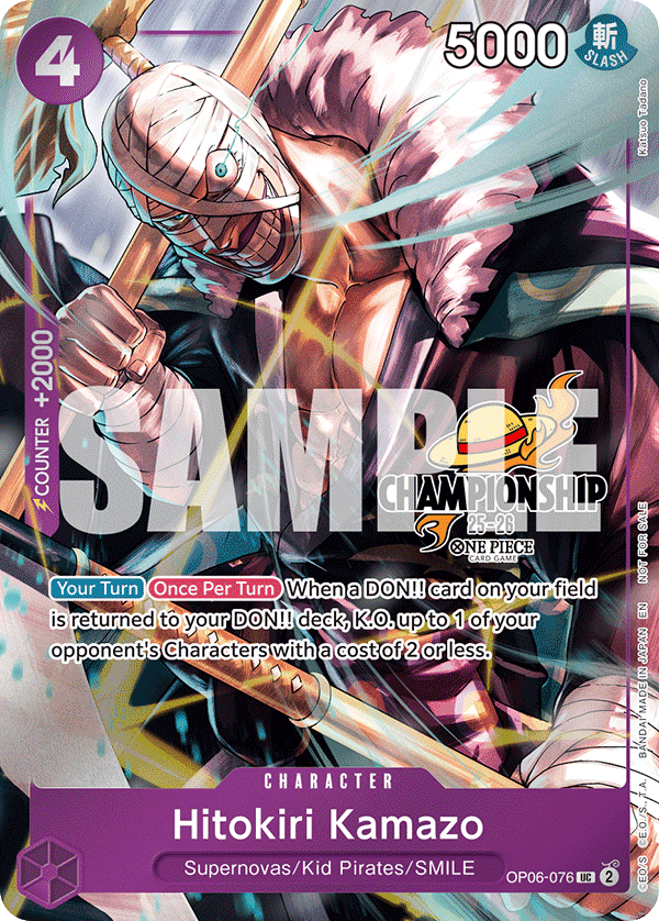 Hitokiri Kamazo One Piece TCG Card