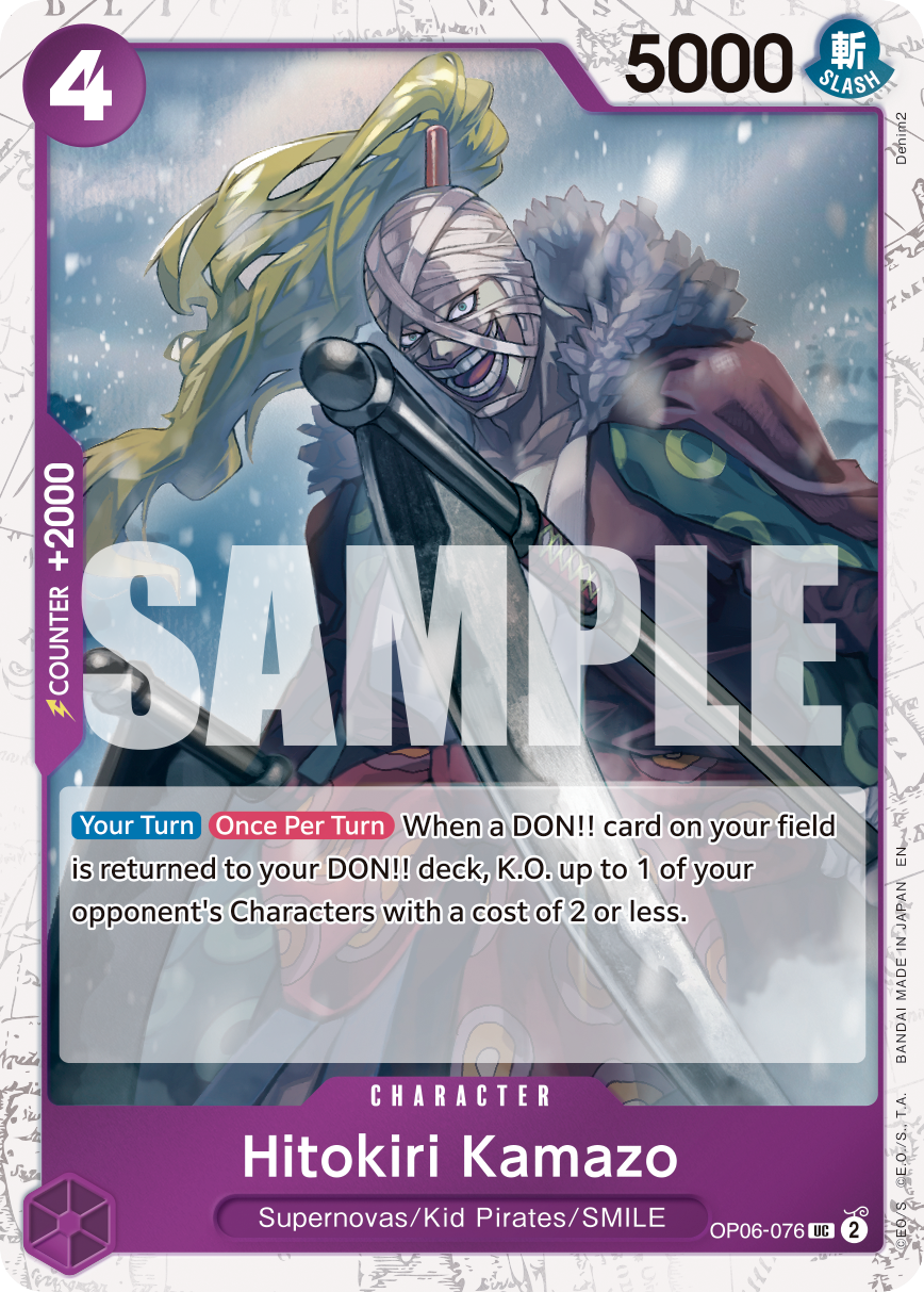 Hitokiri Kamazo One Piece TCG Card