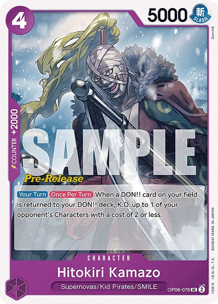 Hitokiri Kamazo One Piece TCG Card