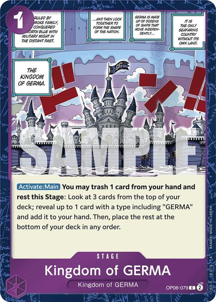 Kingdom of GERMA One Piece TCG Card