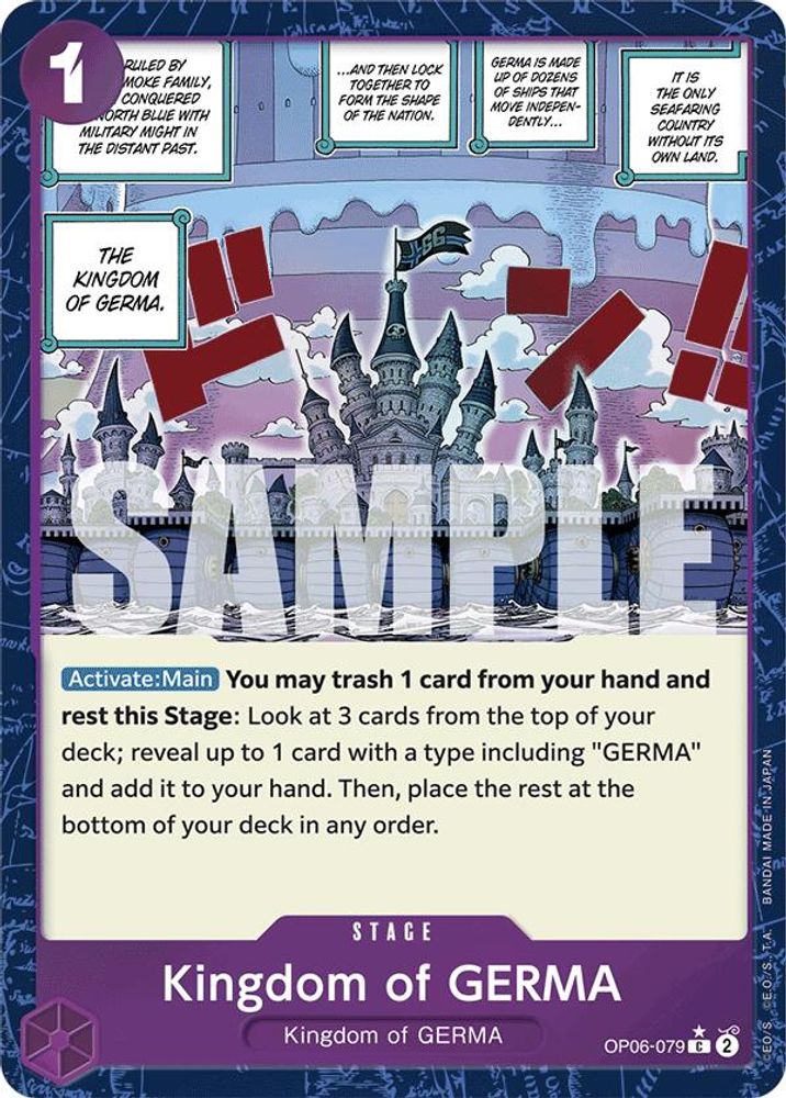 Kingdom of GERMA One Piece TCG Card