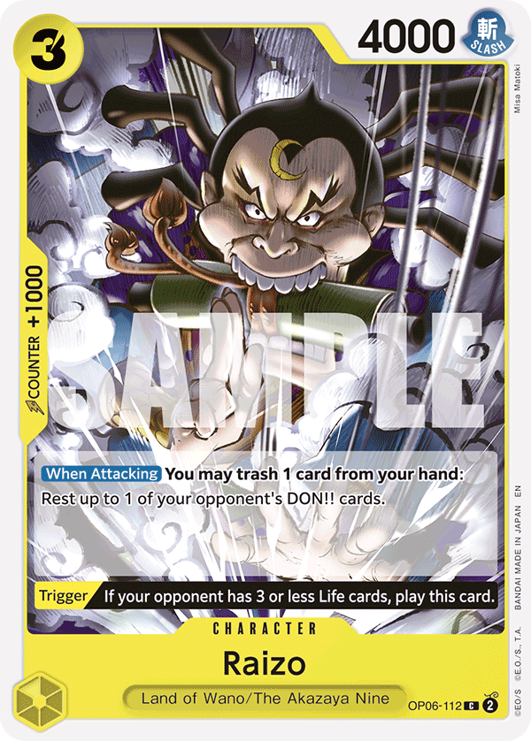 Raizo One Piece TCG Card